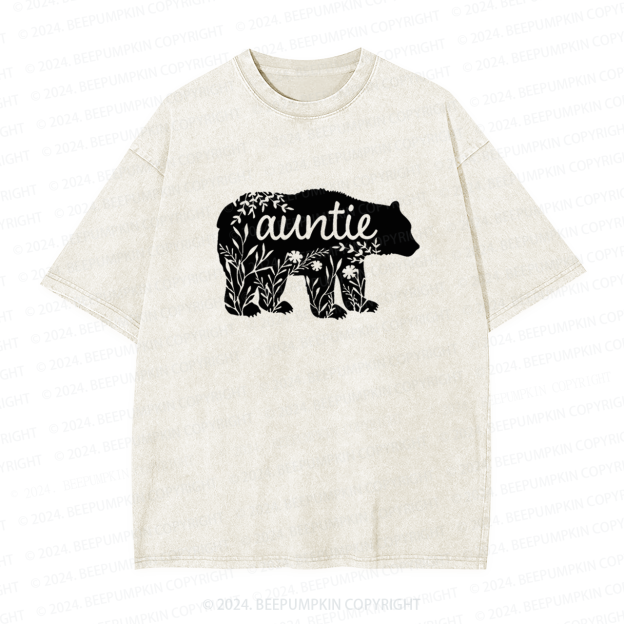 Auntie Bear Auntie Washed Tees
