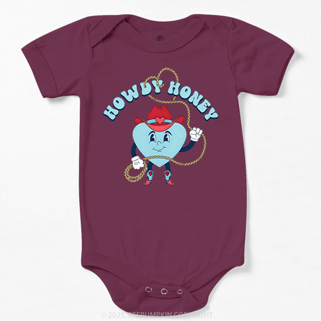 Howdy Honey Valentine's Day Bodysuit Beepumpkin