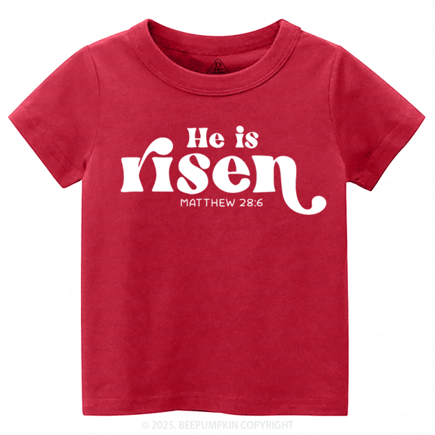 He Is Risen Toddler&Kid's Tees Beepumpkin