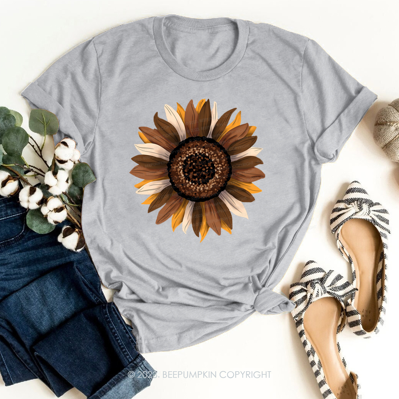 Pretty Fall Sunflower Shirts Beepumpkin
