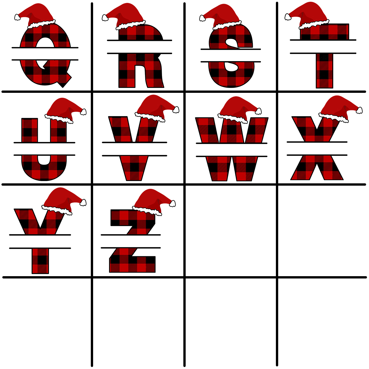 Personalized Capital Letters Christmas Family Matching Pajamas