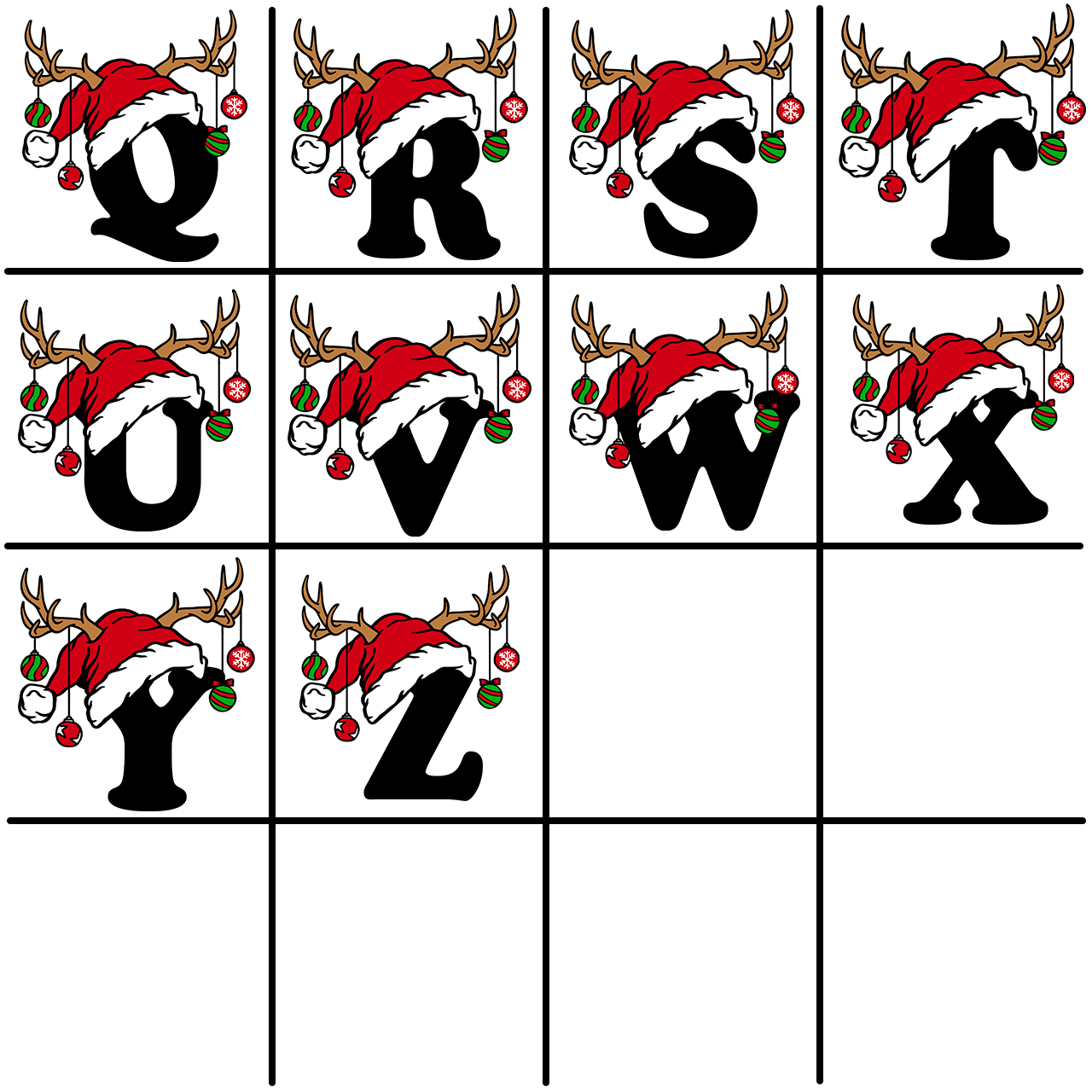 Personalized Christmas Alphabet Family Matching Pajamas Beepumpkin