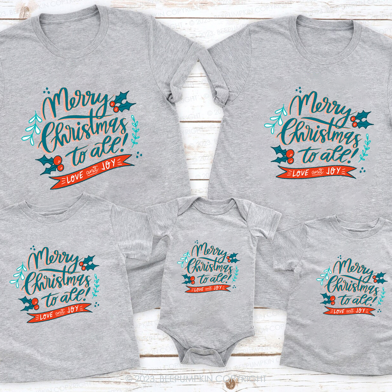 Marry Chirstmas to All Love and Joy Matching Shirt