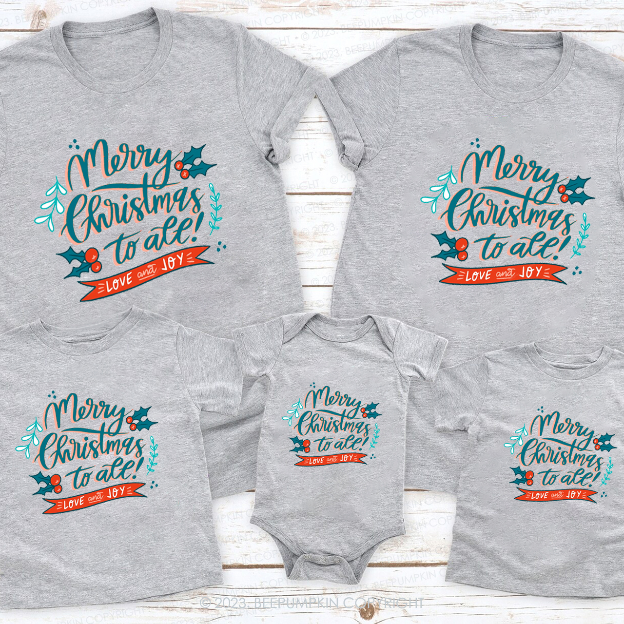 Marry Chirstmas to All Love and Joy Matching Shirt