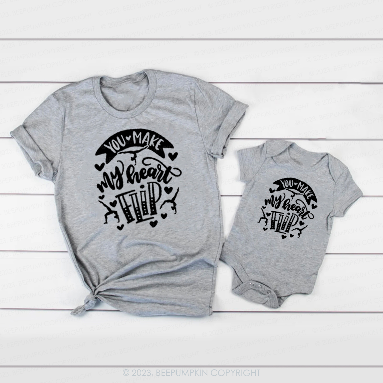 You Make My Heart Flip Matching Valentine��s Shirts