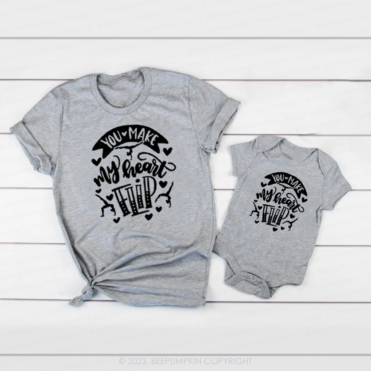 You Make My Heart Flip Matching Valentine��s Shirts