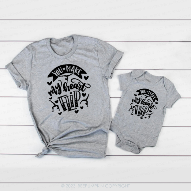 You Make My Heart Flip Matching Valentine��s Shirts