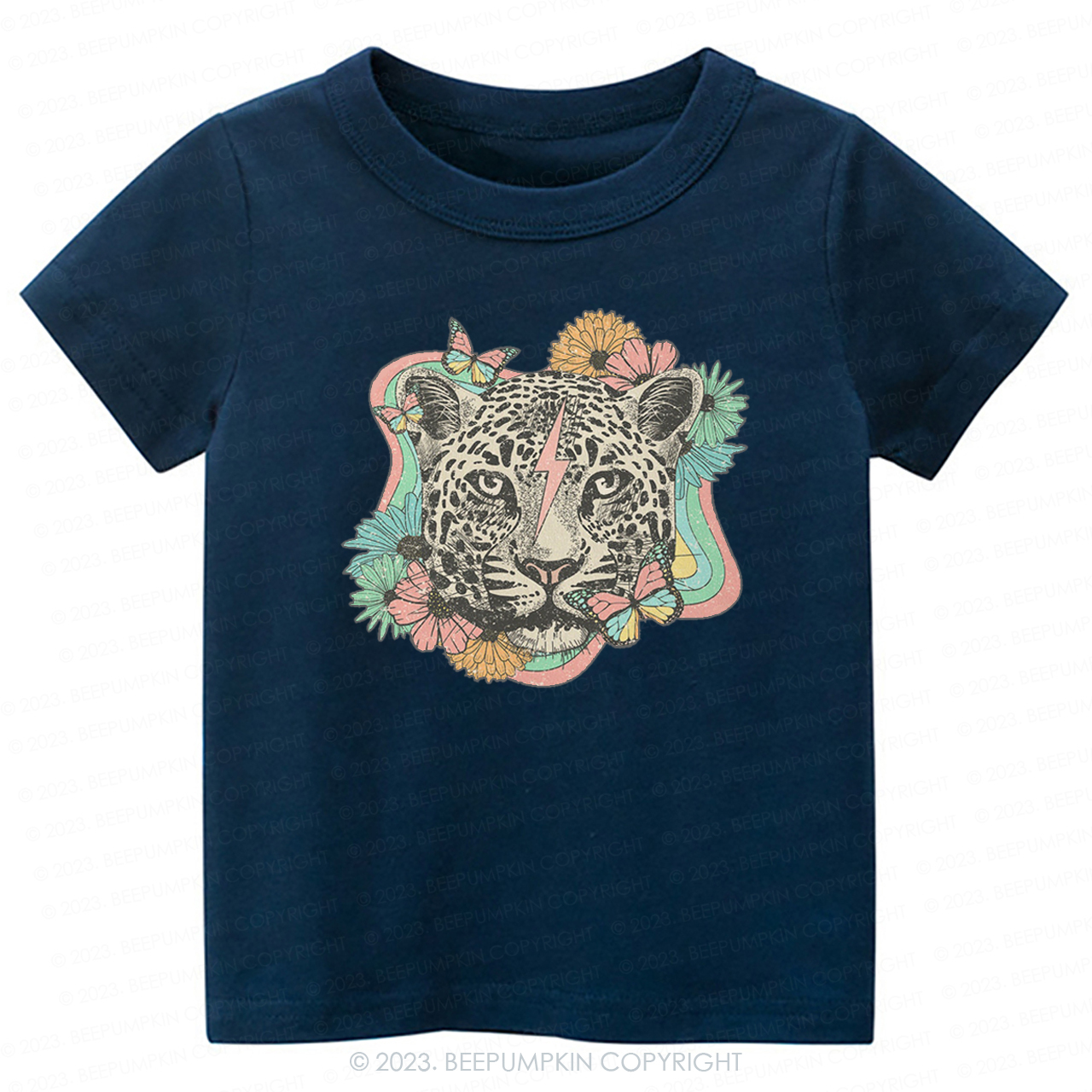 Wild Flower Animal Leopard -Toddler Tees