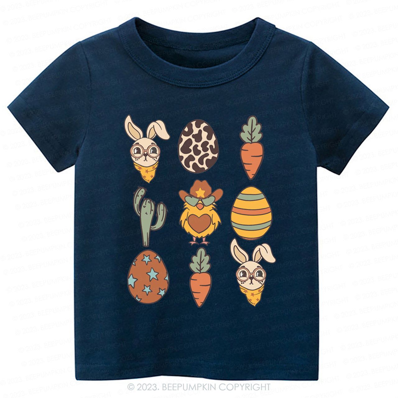 Hoppy Western Easter Carrot Eggs -Toddler Tees