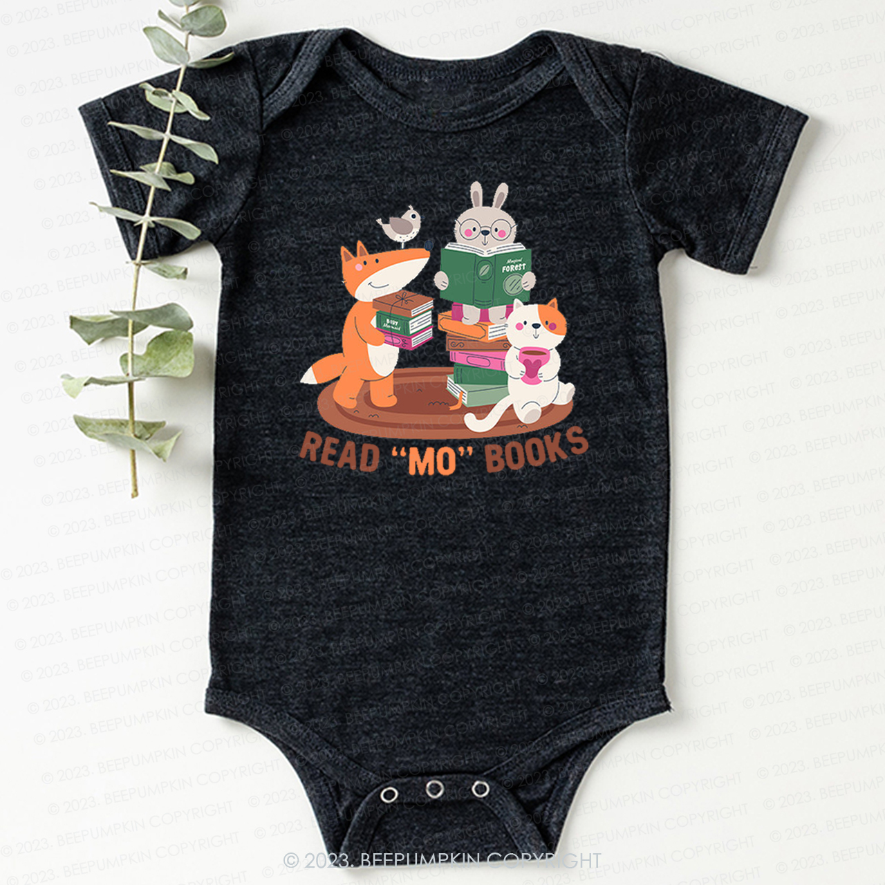 Read Mo Books Fox Rabbit Cat Bodysuit For Baby