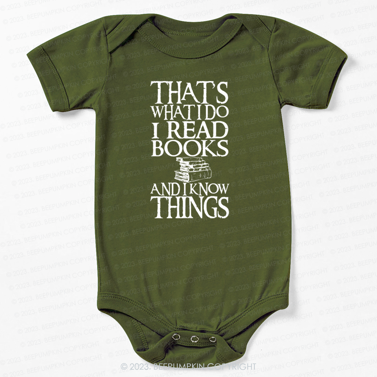Funny Quote I Read Books And I Know Things Bodysuit For Baby