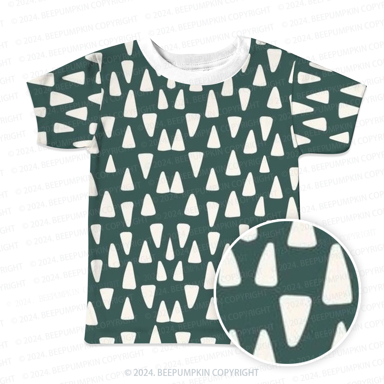 Rounded Corner Triangulation All Over Print Kids Tees