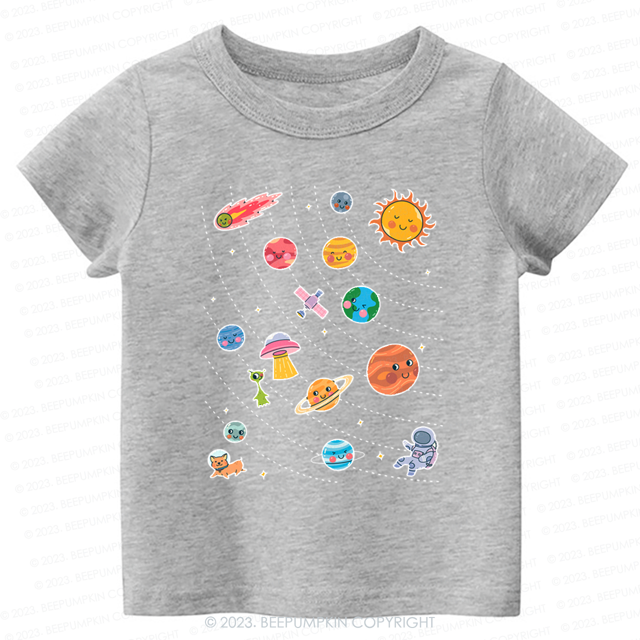 Planets Outerspace Space Theme Kids Shirt