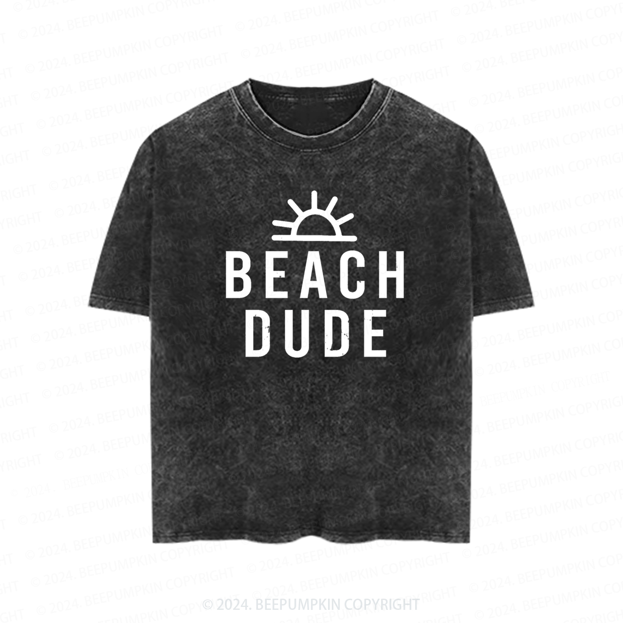 Beach Dude Toddler&Kids Washed Tees         
