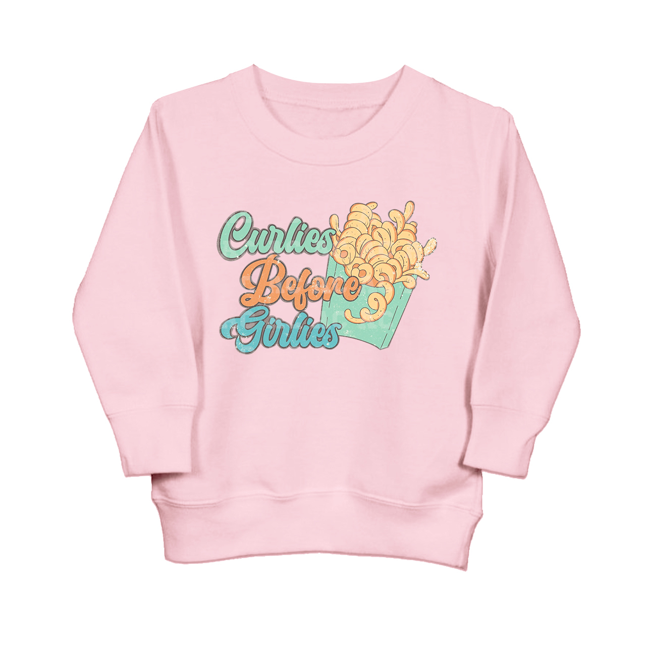 Curlies Before Girlies Kids Sweatshirt