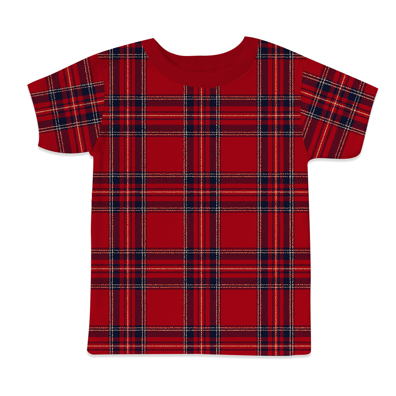 Classic Red Plaid Comfort All-Over Print Short Family Matching Pajama Sets