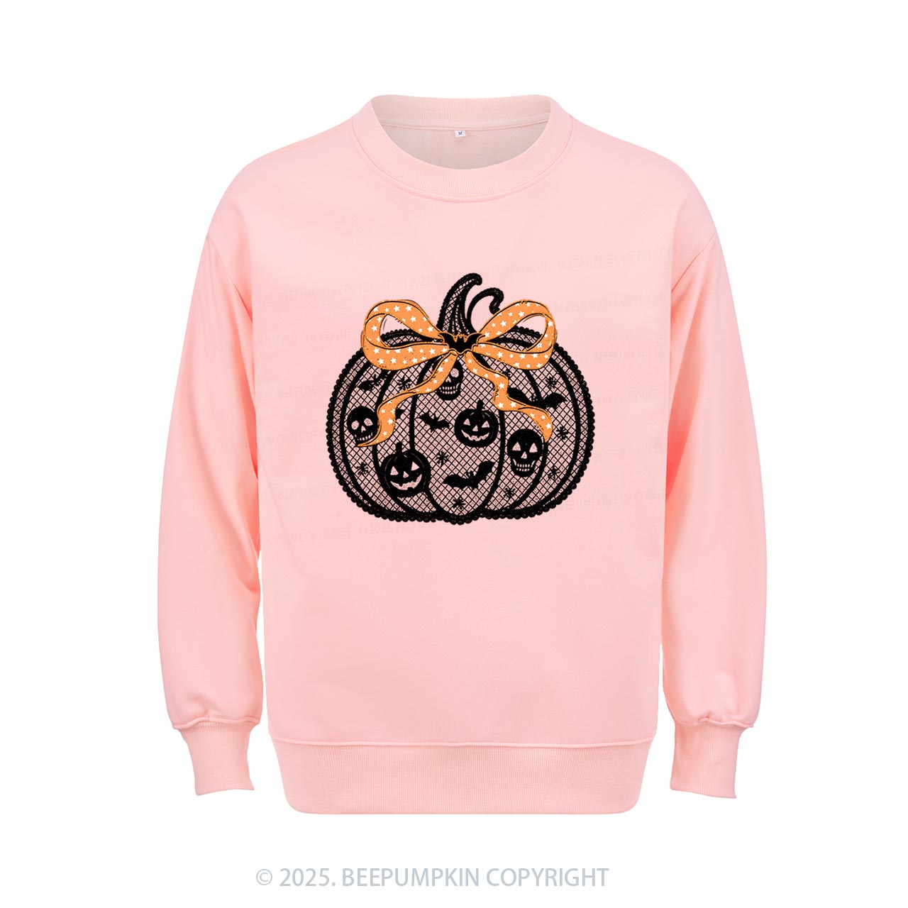 Black Lace pumpkin Halloween Sweatshirt Beepumpkin