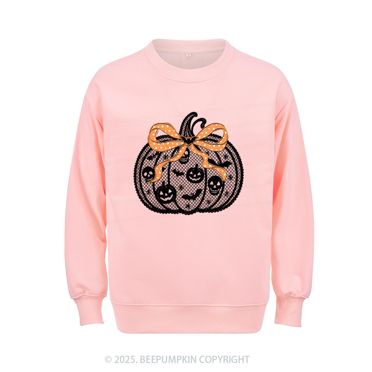 Black Lace pumpkin Halloween Sweatshirt Beepumpkin