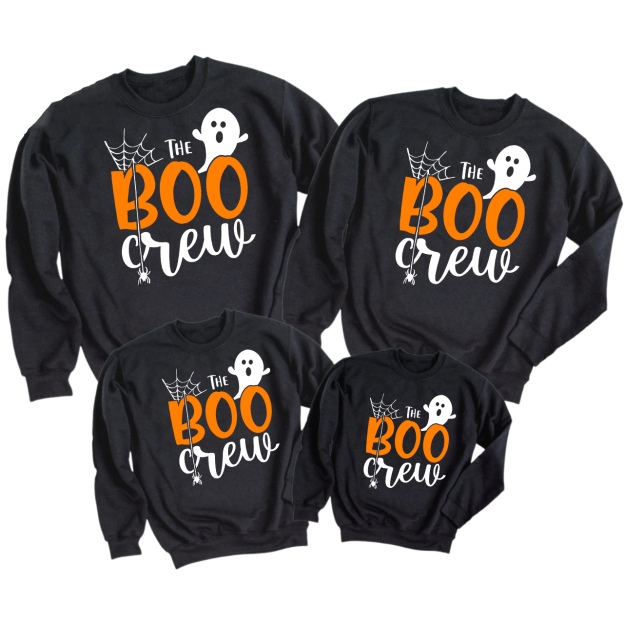 Halloween The Boo Crew Imp Spider Web Sweatshirts For Family
