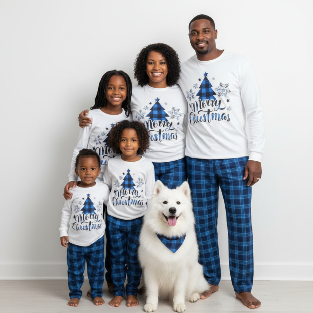 Jolly Christmas Nightwear All-Over Print Family Matching Pajama Sets