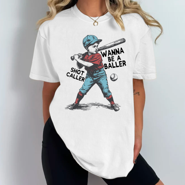 Wanna Be A Baller Shot Caller Mama T-Shirts