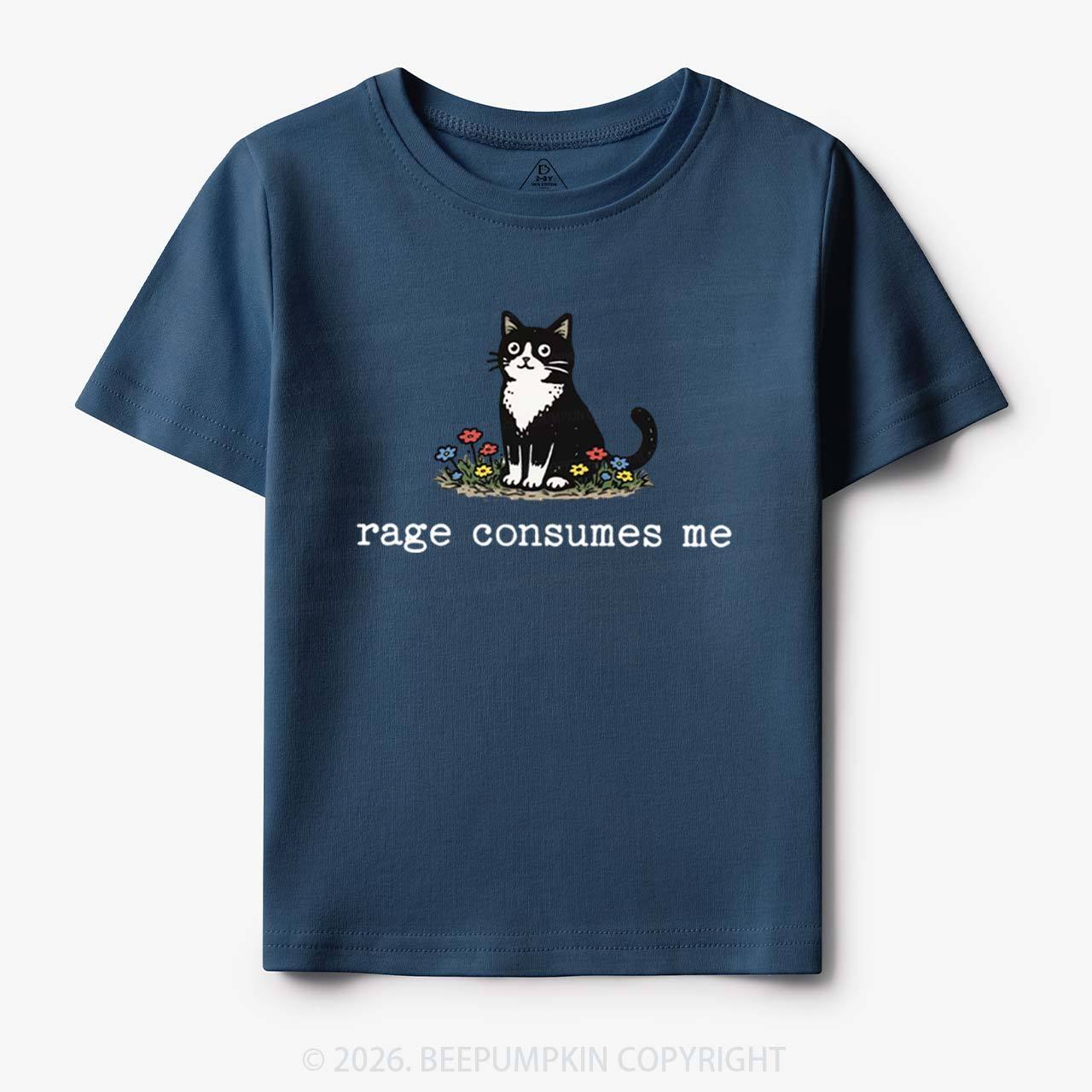Funny Cat Rage Consumes Me Toddler&Kid's Tees