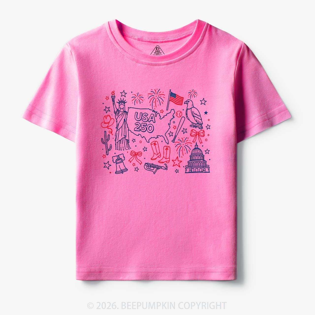 Retro Celebrate 250th Anniversary Toddler&Kid's Tees
