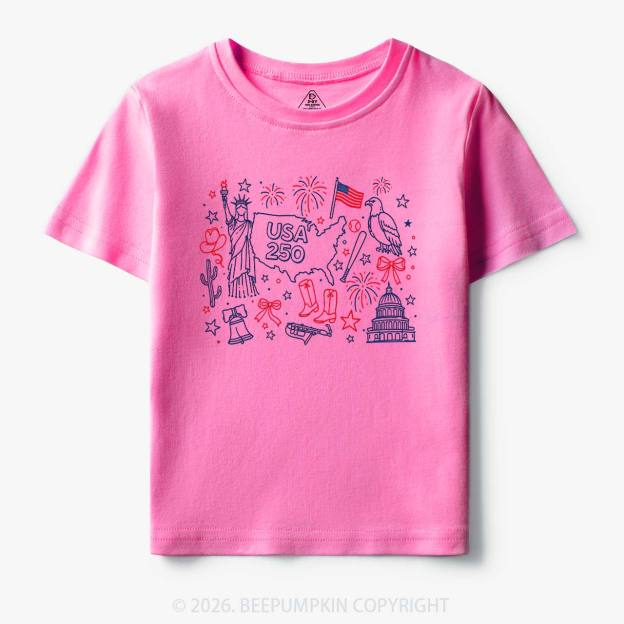 Retro Celebrate 250th Anniversary Toddler&Kid's Tees