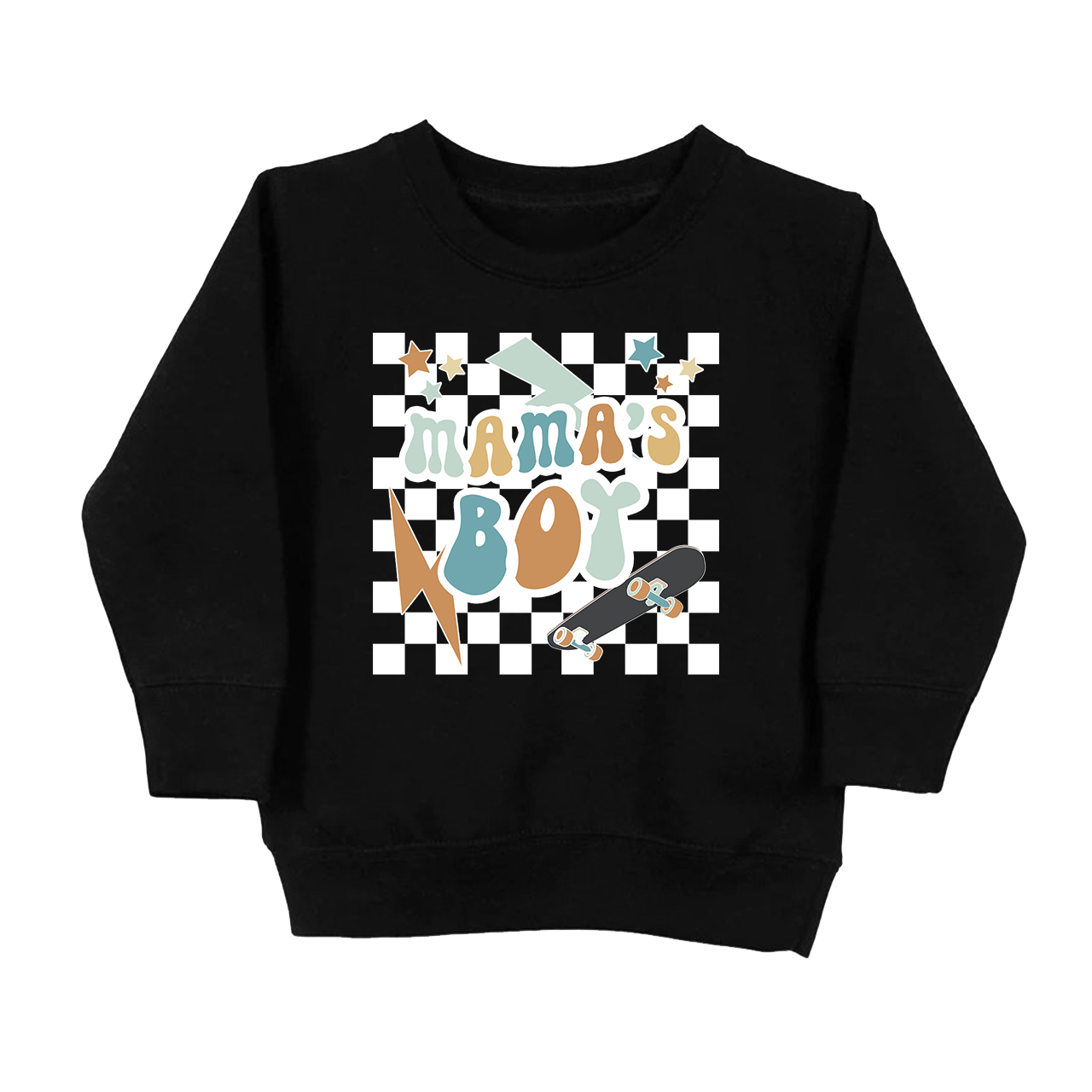 Mama's Boy Retro Skater Kids Sweatshirt