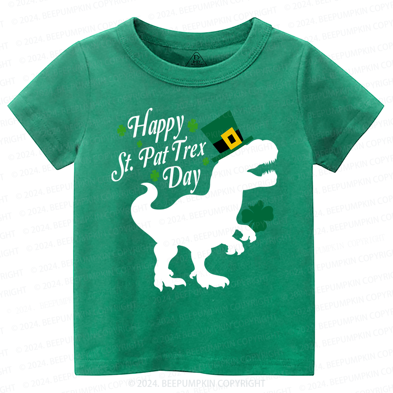 Happy St.Pat Trex Day Toddler&Kids Tees Beepumpkin Sale-Beepumpkin™