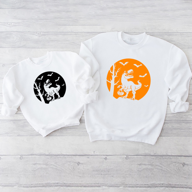Halloween Dinosaur Family Matching Sweatshirt
