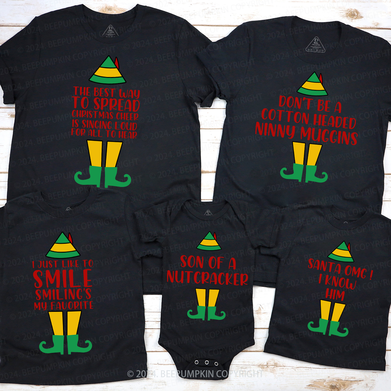 Elf Movie Quotes Christmas Family Matching Shirt