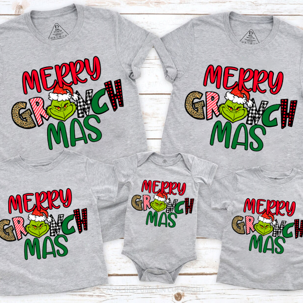 Merry Christmas Quote Family Matching T-Shirts 