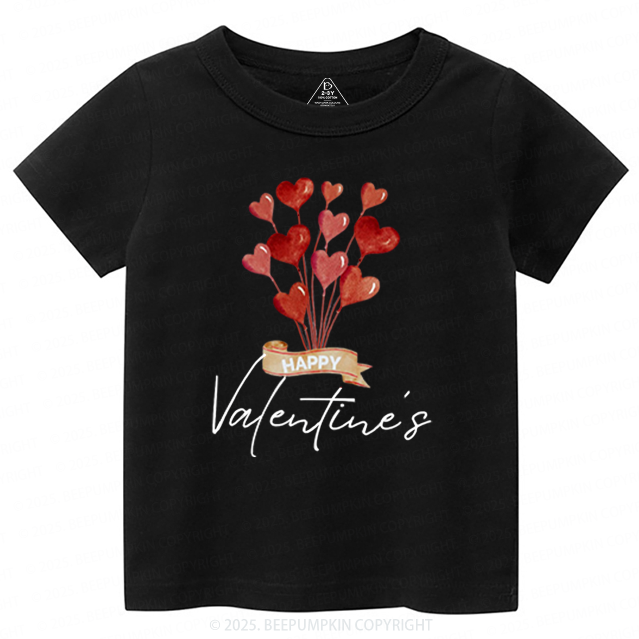 Red Hearts Valentine's Day Toddler&Kid's Tees Beepumpkin