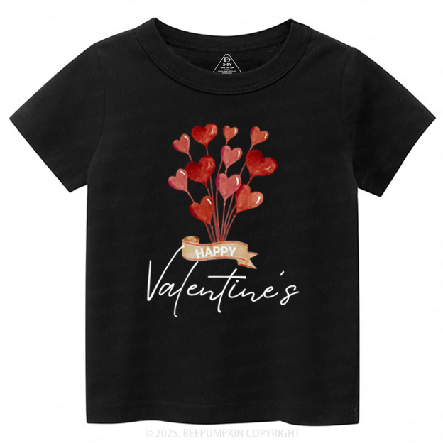 Red Hearts Valentine's Day Toddler&Kid's Tees Beepumpkin