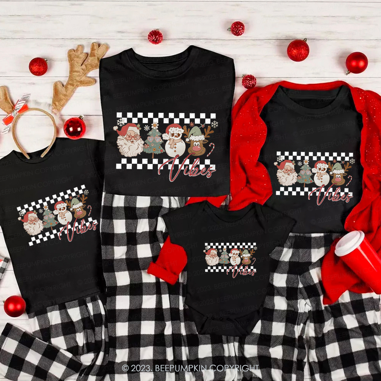 Fun and Romantic Christmas Treasures Family Matching Shirts Beepumpkin
