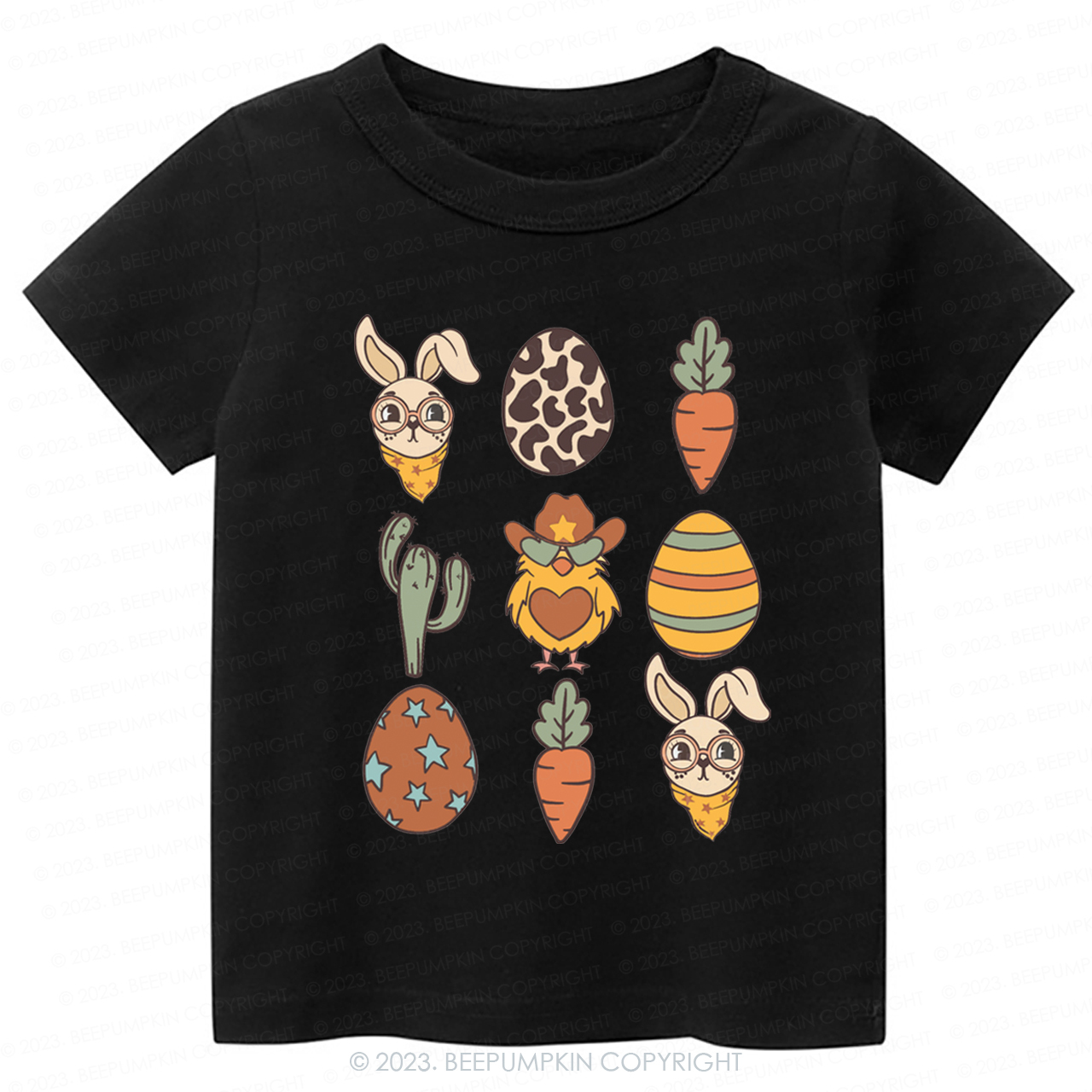 Hoppy Western Easter Carrot Eggs -Toddler Tees