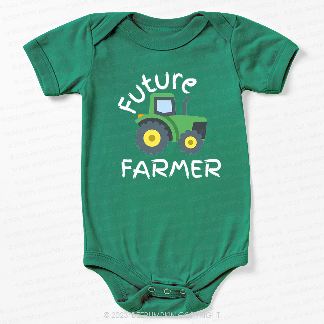 Future Farmer Cute Tractor Bodysuit For Baby
