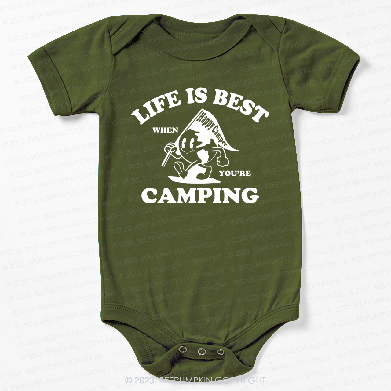 Life Is Best When You're Camping  Bodysuit For Baby