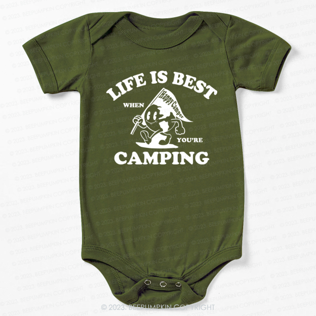 Life Is Best When You're Camping  Bodysuit For Baby