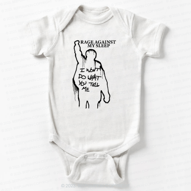 Rage Against My Sleep Bodysuit For Baby 7