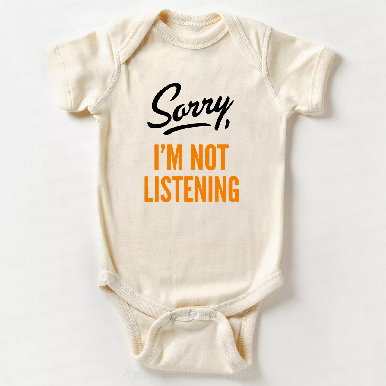I'm Not Listening Bodysuit For Baby 7