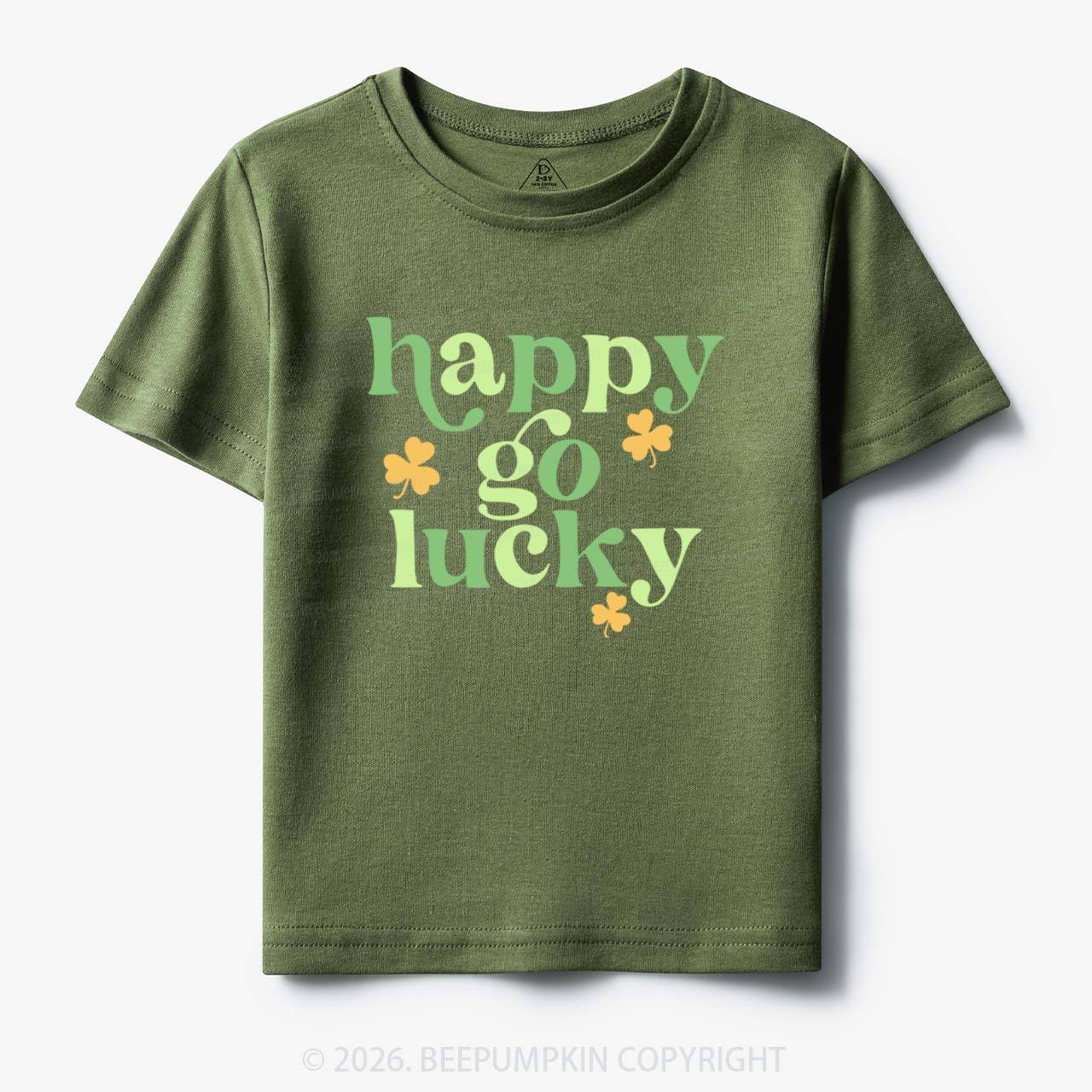 Happy Go Lucky St. Patrick's Day Toddler&Kid's Tees Beepumpkin