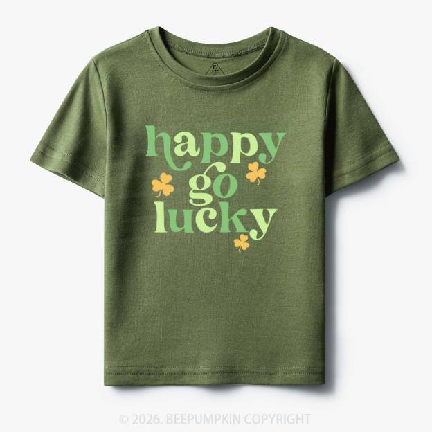 Happy Go Lucky St. Patrick's Day Toddler&Kid's Tees Beepumpkin
