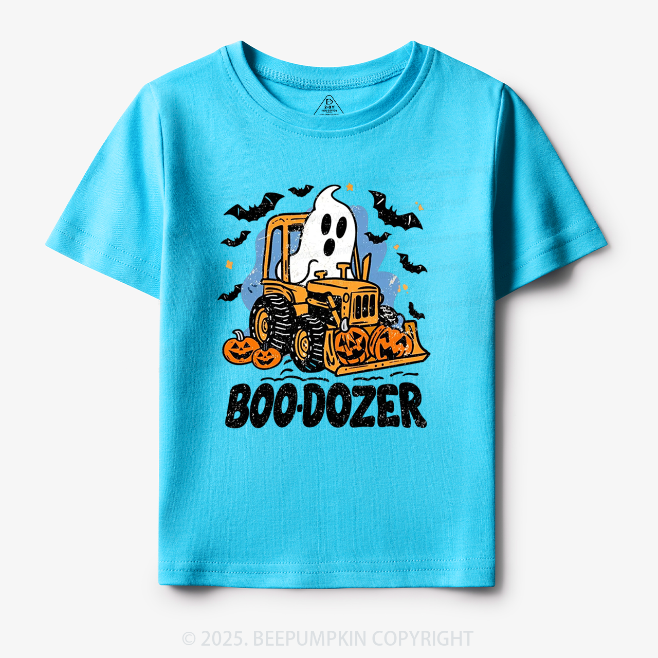 Halloween Ghost Boo-dozer Toddler&Kid's Tees Beepumpkin