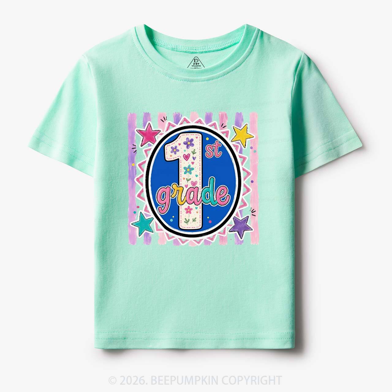 Colorful Grade Star Rainbow Back to School Toddler&Kid's Tees