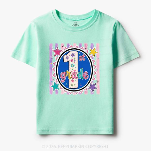 Colorful Grade Star Rainbow Back to School Toddler&Kid's Tees