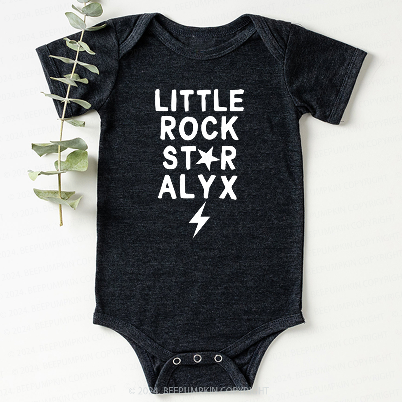 Personalized Little Rock Star Bodysuit For Baby 8