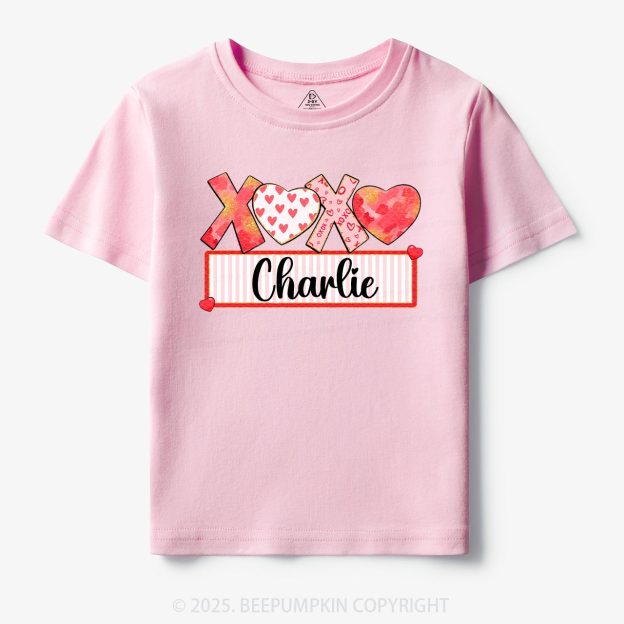 Personalized Xoxo Name Toddler&Kid's Tees Beepumpkin