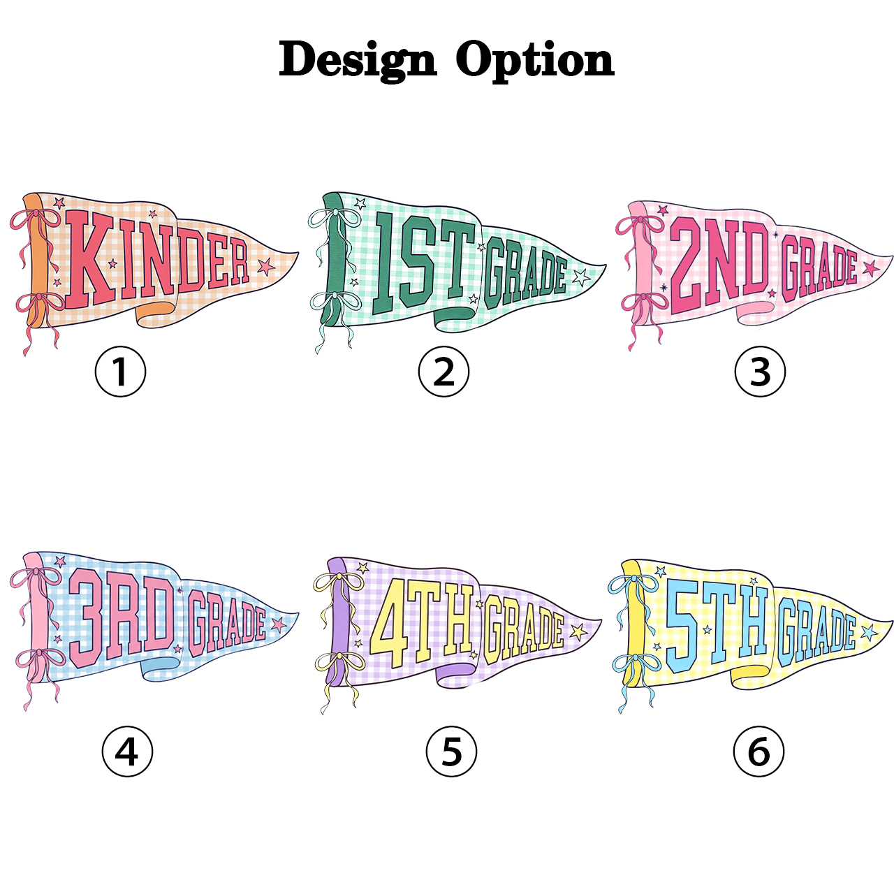 Personalized Name Grade Flag Collection Toddler&Kid's Tees